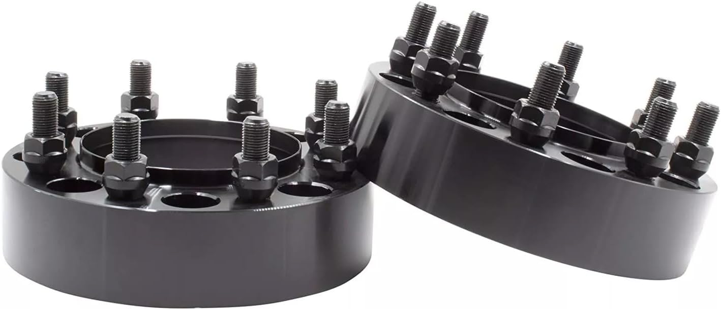 Set of 4 8x6.5 to 8x180 Wheel Spacer Adapters, 2' Thickness 14x1.5 for Express 2500 3500 | 2001-2010 for Silverado 2500 HD Sierra 2500 HD | 2001-2003 for Silverado 1500 HD