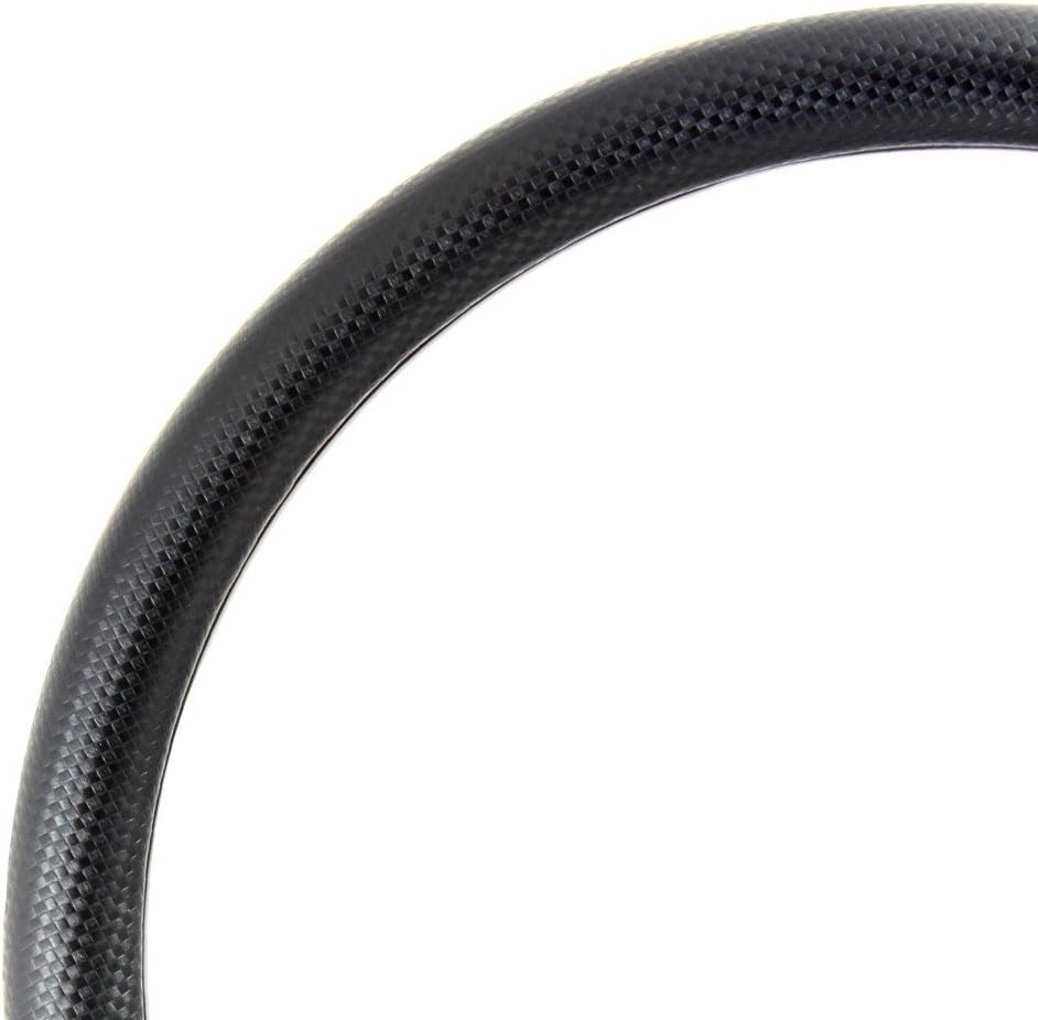 Flame Steering Wheel 5-bolt 14 Inch Aluminum with Carbon Fiber Vinyl Wrap and Horn
