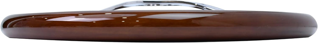 18'' Wooden Steering Wheel with 4 Spokes and 2'' Deep Plated Bracket, Modified Interior Accessory for Semi-Trailers, Compatible with Kenworth, Peterbilt, Volvo, Freightliner Trucks (Wood)