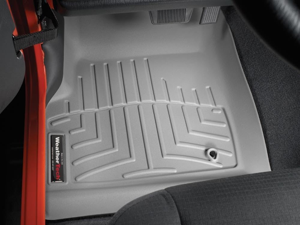 WeatherTech Custom Fit FloorLiners for Jeep Wrangler Unlimited 2-Door, Wrangler 2-Door, 1st Row (460421), Grey