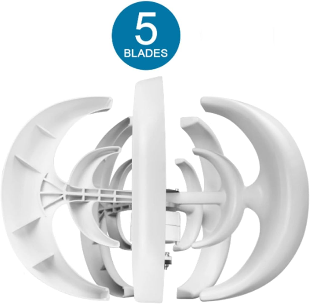 1000W Wind Turbines Generator Set, Turbine Wind Power 12V 24V 48V with Wind Controller Start Speed for Outdoor Street Lights (White)