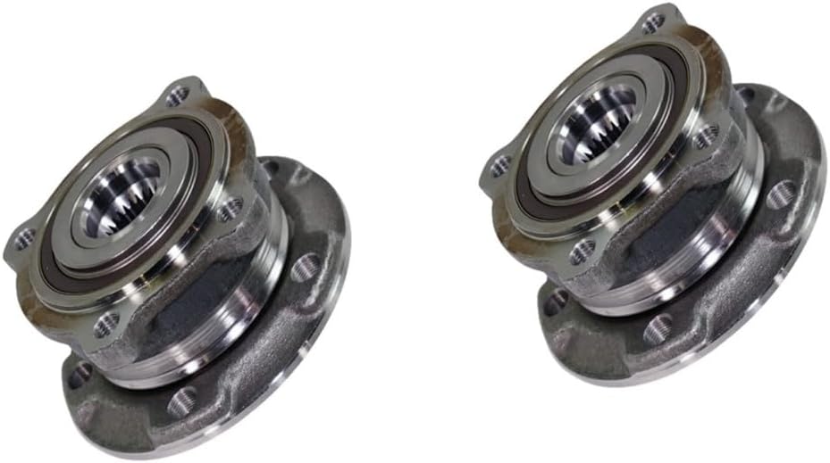 KarParts360 For BMW X5 2010 2011 2012 Wheel Hub Assembly Driver And Passenger Side | Pair | Front | 5 Studs | Ball Bearing Type | 5 By 4.72 Inches Bolt Pattern | With Bearing | Replacement For 513312
