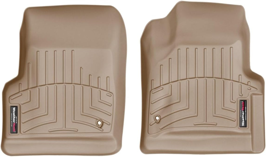 WeatherTech Custom Fit FloorLiners for Jeep Wrangler Unlimited 2-Door, Wrangler 2-Door, 1st Row (450421), Tan