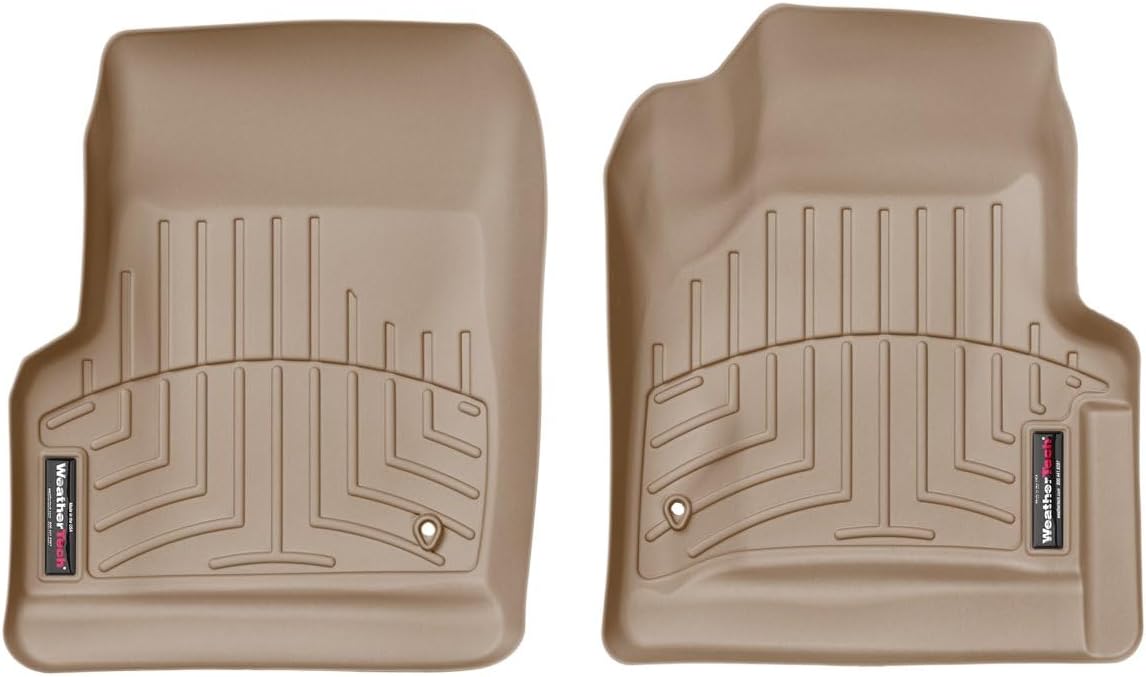 WeatherTech Custom Fit FloorLiners for Jeep Wrangler Unlimited 2-Door, Wrangler 2-Door, 1st Row (450421), Tan