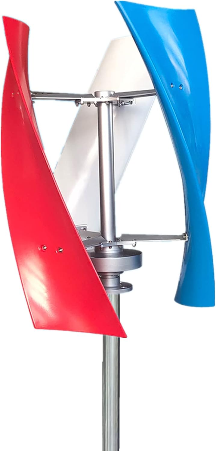 Gdrasuya10 Wind Turbine Generator 450W 12V DC with 3 Blades Wind Vertical Axis Turbine Generator AC Permanent Magnet Generator Wind Turbine Kit with Controller for Hybrid Wind Solar System