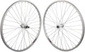 WheelMaster Front and Rear Bicycle Wheel Set 26 x 1.5 36H, AlloyFW, Quick Release, Silver