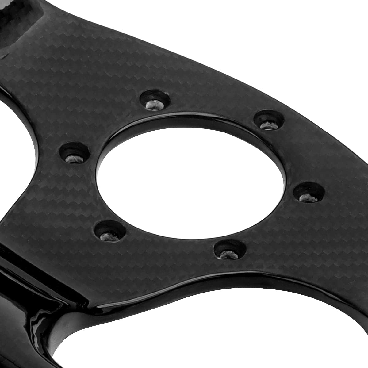 Carbon Fiber Racing Steering Wheel Flat Bottom 320mm Diameter Bolt