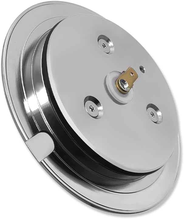 Chrome 14' Billet Aluminum 9 Holes Steering Wheel Flamed Style with Black Leather Half Wrap & Flamed Horn Button