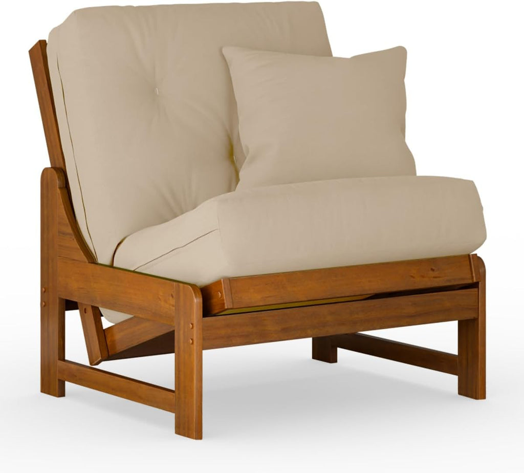 Nirvana Futons Arden Armless Style Chair and Khaki Cushion Set