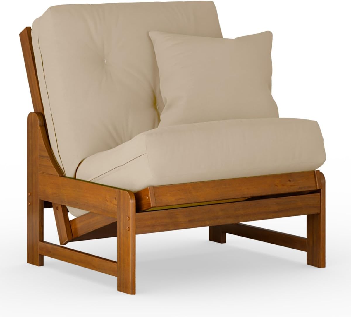 Nirvana Futons Arden Armless Style Chair and Khaki Cushion Set