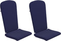 Flash Furniture Charlestown Set of 2 Adirondack Chair Cushions - Blue Fabric Cushions - 2' Thick Padding - Indoor/Outdoor - Patio Chair Replacement Cushions