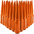 24 Pc Powder Coated Orange Spike Lug Nuts | M14x1.5 | 4.5 inch Tall | 1 Piece Construction | Compatible with F-150 2015-2020 6x135 MM Bolt Pattern