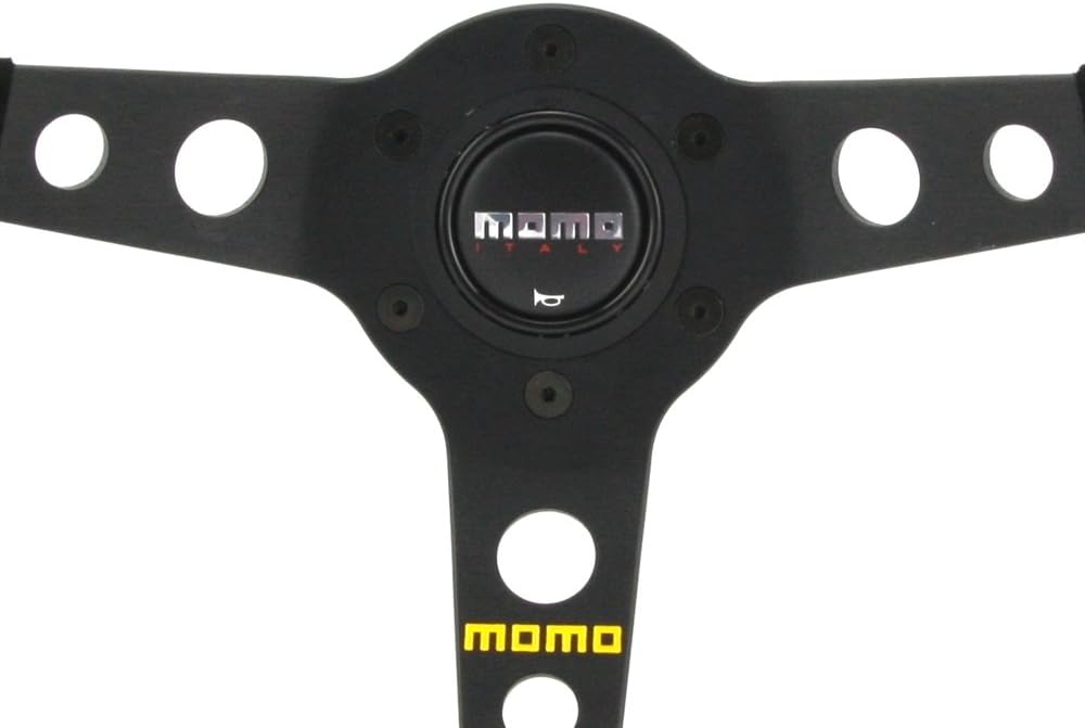 Momo R1905_35S Mod 07 350 mm Suede Steering Wheel,Black