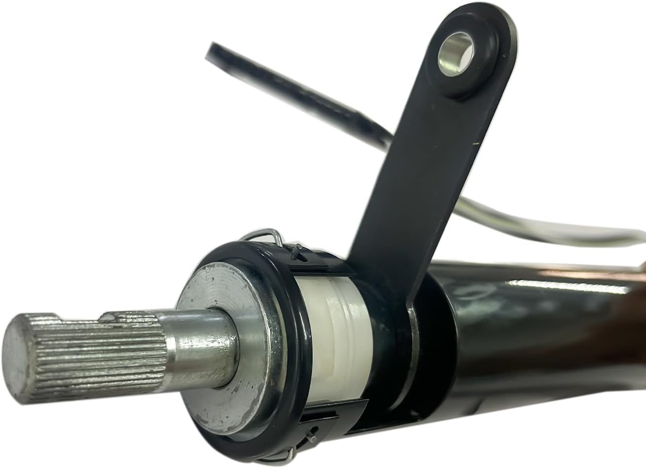 35' Manual Black Floor Shift Stainless Steel Column Shift Tilt Non-Keyed with Wheel Adapter Replacement for C10 C20 Truck 1967-1972
