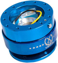 NRG Innovations Gen 2.0 Steering Wheel Quick Release Adapter 6-HOLE with Mounting Bolts, Quick Release - Blue Body/Blue Ring, NRG-SRK-200BLBL