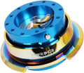 NRG Innovations NRG-SRK-280BL-MC GEN 2.8 Steering Wheel Quick Release Adapter, 6-Hole & 6x70 and 6x74mm Bolt Patterns Blue Body/Neo Chrome Ring