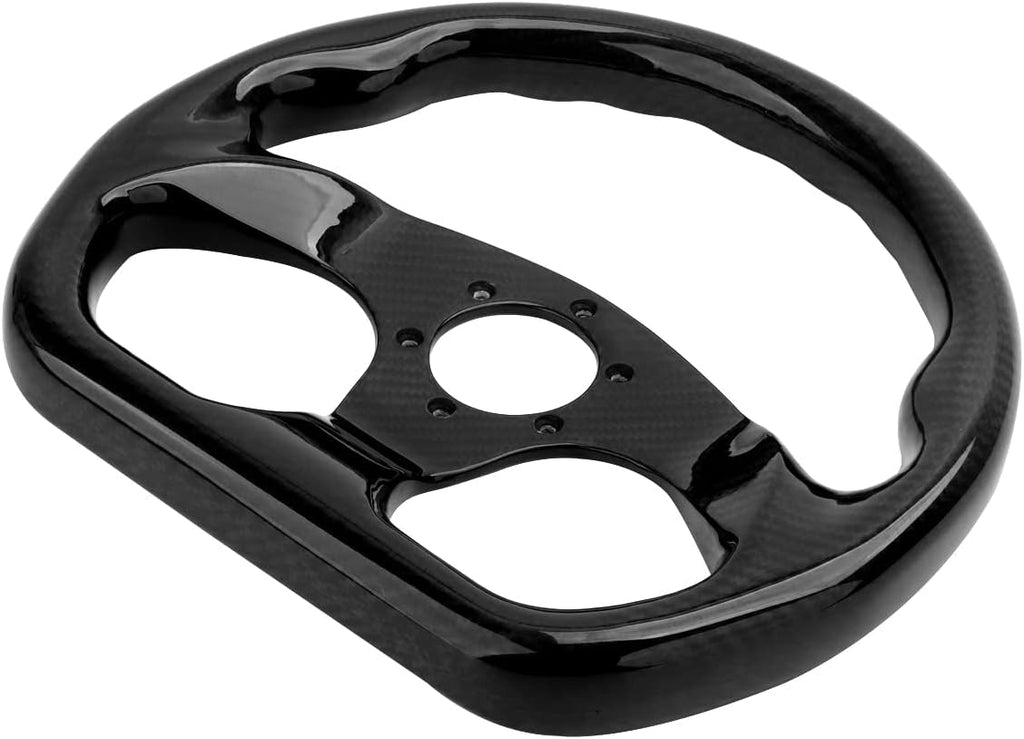 Carbon Fiber Racing Steering Wheel Flat Bottom 320mm Diameter Bolt