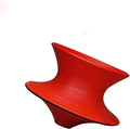 Modern Red Fiberglass Rotating Gyro Spun Chair, 360 Swivel, Indoor/Outdoor, 220 lbs Capacity