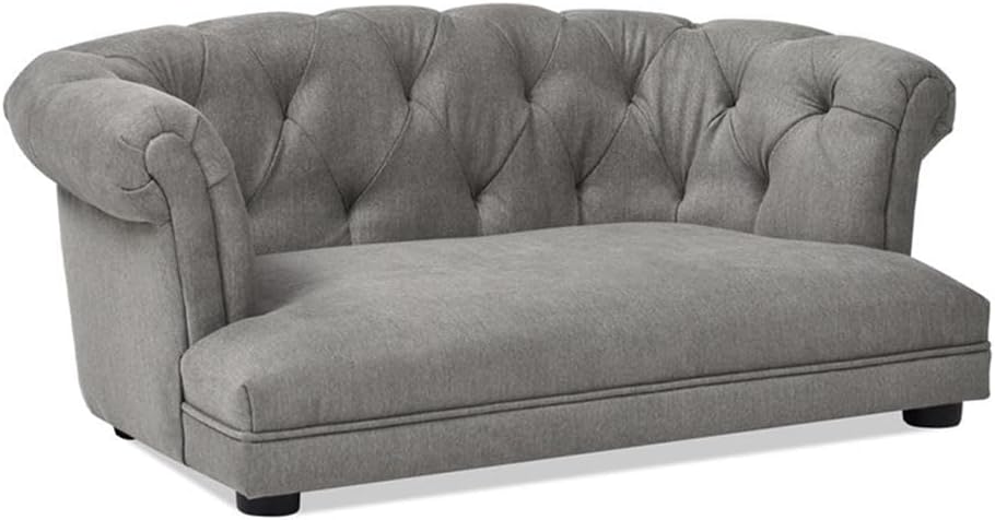 Pemberly Row 36.5' Chesterfield Dog Sofa Bed Medium Uptown Gray
