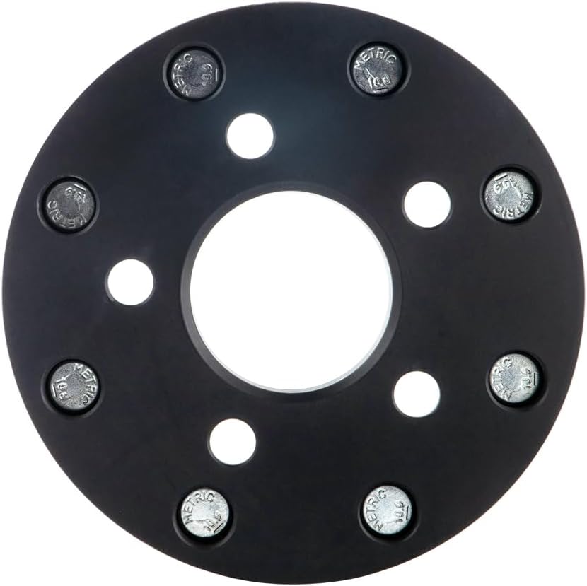 Black Forged 5x4.5 to 8x170 Wheel Adapters 1 Inch 14x1.5 Studs Compatible with Jeep-Ford-Dodge-Honda-Toyota-Lexus 5 Lug to 8 Lug Adapter (Adapt 8x170 Wheels on 5x114.3 Vehicle) - Pack of 4