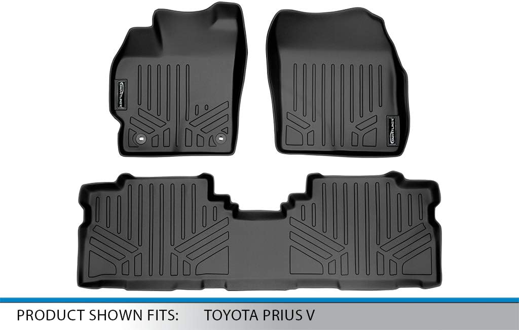 MAX LINER-A0123/B0124 Floor Mats 2 Row Liner Set for 2012-2017 Toyota Prius V
