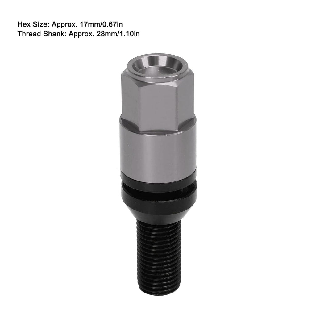 Brilluxa Wheel Lug Bolts, M14x1.5 Cone Seat Wheel Bolts Taper Lug Nuts 20PCS Black, Universal Car Tire Fastener Kit for Auto Wheel Installation Replacement