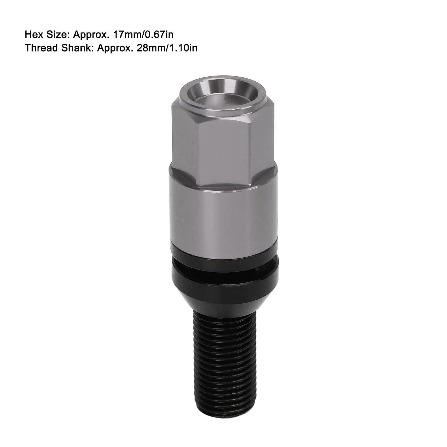 Brilluxa Wheel Lug Bolts, M14x1.5 Cone Seat Wheel Bolts Taper Lug Nuts 20PCS Black, Universal Car Tire Fastener Kit for Auto Wheel Installation Replacement