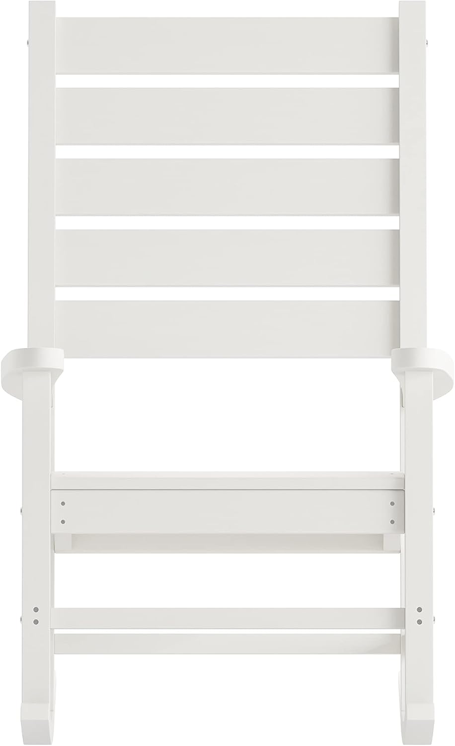 Flash Furniture Manchester Commercial Grade Outdoor Rocking Chair, All-Weather HDPE Indoor/Outdoor Rocker, White