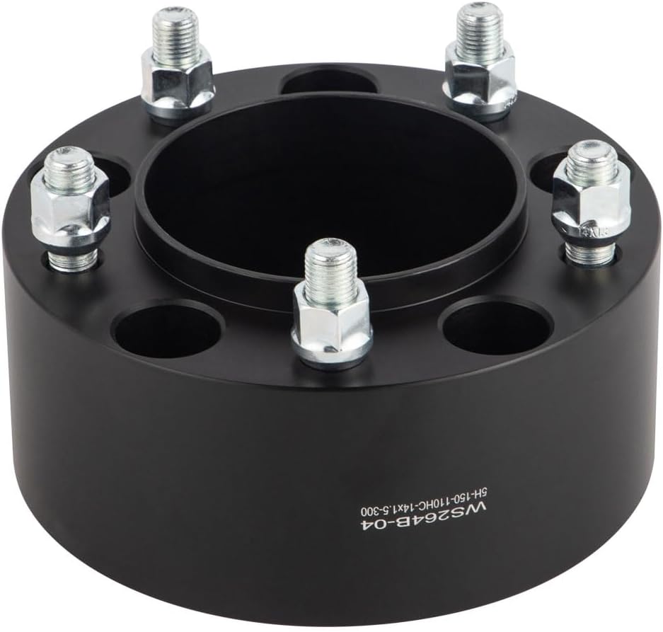 4pc Forged 5x150 Hubcentric Wheel Spacers 3 Inch with 14x1.5 Stud 110mm Hub | Compatible with Toyota 5 Lug for 2007-2021 Tundra, 1998-2021 Land Cruiser, 2008-2022 Sequoia, 2008-2021 LX 570