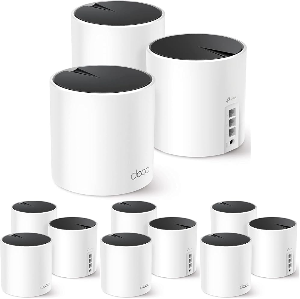 TP-Link Deco X55 AX3000 WiFi 6 Mesh System - Covers up to 6500 Sq.Ft,Replaces Wireless Router and Extender,3 Gigabit Ports per Unit,Supports Ethernet Backhaul,Deco X55,(Pack of 12)