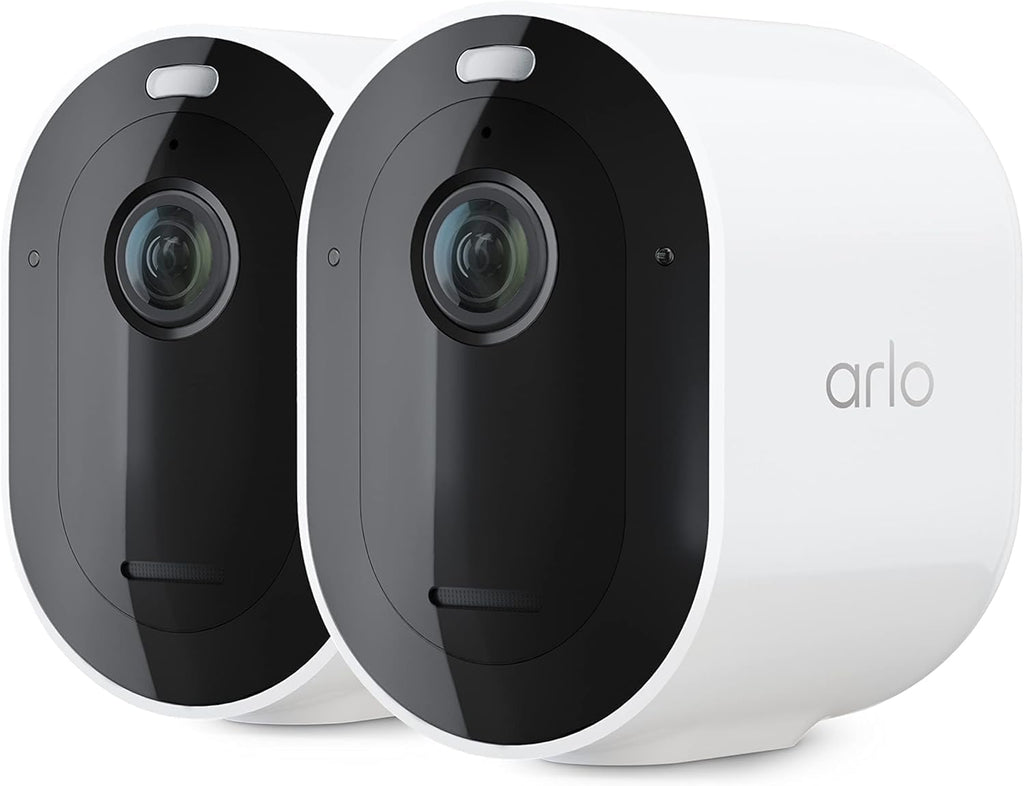 Arlo Pro 5S 2K Spotlight Camera - 2 Pack - Security Cameras Wireless Outdoor, Dual Band Wi-Fi, Color Night Vision, 2-Way Audio, Home Security Cameras, Home Improvement, White – VMC4260P (Renewed)
