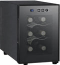Koolatron 6 Bottle Wine Fridge – Freestanding Wine Cooler with Glass Door, 0.6 cu ft (16 L) Beverage Can Refrigerator, Digital Temperature Control, Ideal for White, Red & Sparkling Wine, Champagne