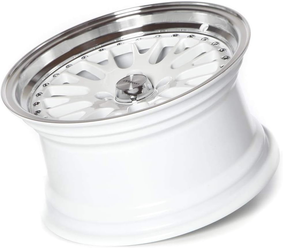 Circuit Performance CP21 15×8 Gloss White Wheel 4×100 [+25mm] compatible with Honda Civic EK EG, Acura Integra, BMW E30, Mazda Miata