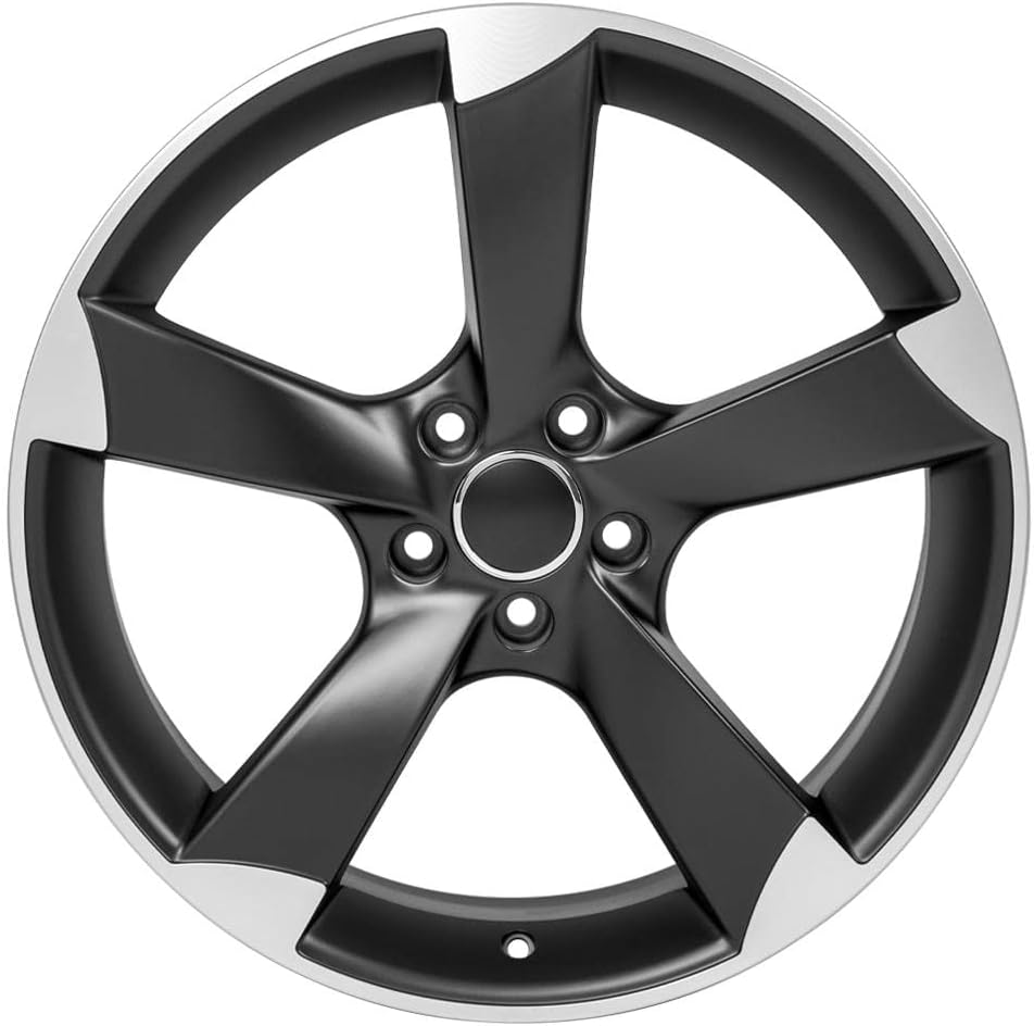 OE Wheels AU29 19 Inch Rim Fits S4 Style 5x112 19x8.5 Satin Black Machined - Hollander 58867 (1)
