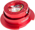 NRG Innovations NRG-SRK-250RD Gen 2.5 Steering Wheel Quick Release Adapter 6x70 and 6x74mm Bolt Patterns, Red Body/Red Ring