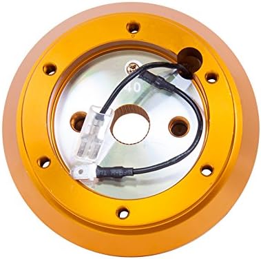 NRG Innovations NRG-SRK-140H-RG Steering Wheel Quick Release Short Hub Adapter with Mounting Bolts, Quick Short Hub Lock Rose Gold 6X70 MM BOLT