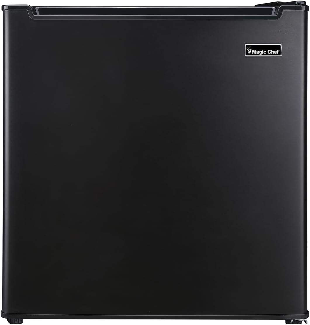 Magic Chef 1.7-cu. ft. Mini Fridge in Black, Small Compact All Refrigerator with No Freezer for Bedroom, Apartment, Dorm Room, Office