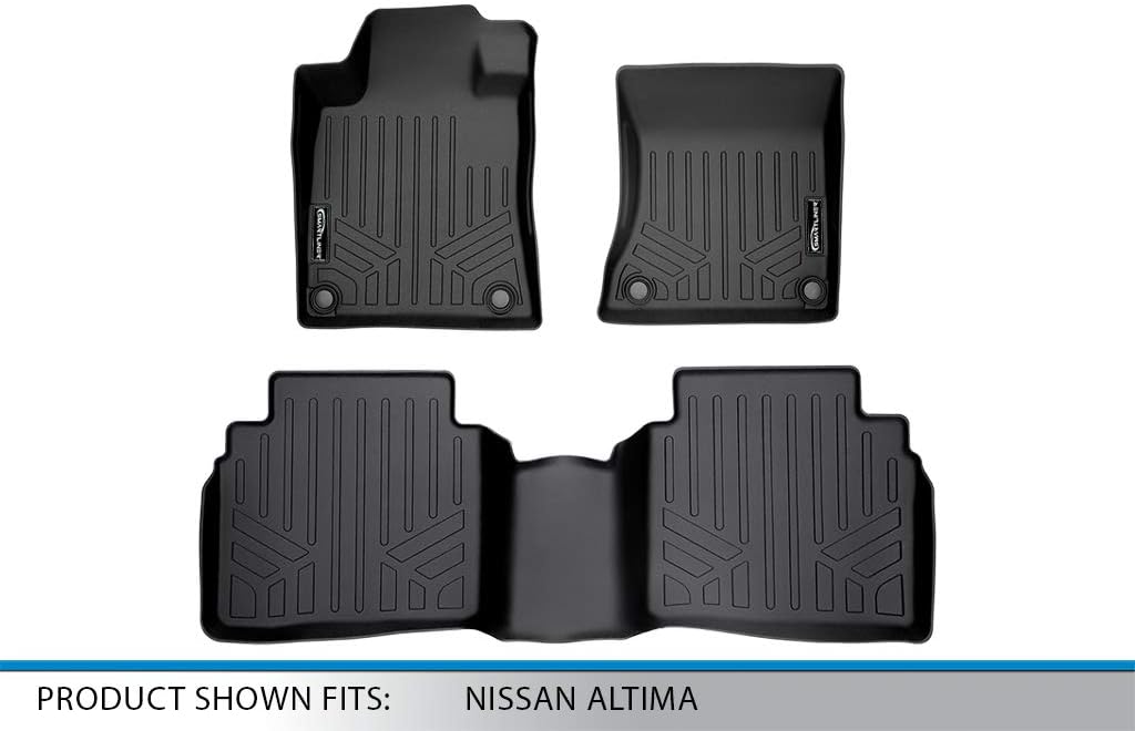 SMARTLINER Custom Fit Floor Mats 2 Row Liner Set Compatible with 2019-2025 Nissan Altima