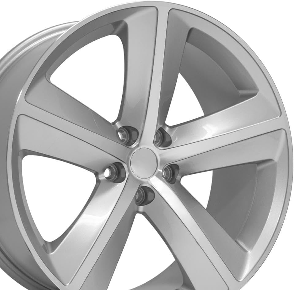 OE Wheels DG05 20 Inch Rim Fits Challenger SRT Style 5x115 20x9 Gloss Silver Machined - Hollander 2357 (1)