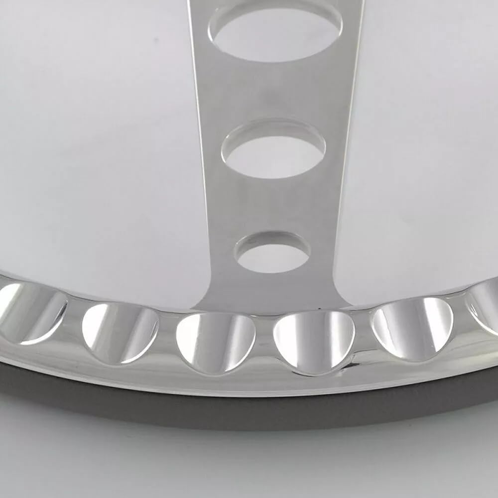14'' Billet Half Wrap 9 Bolts Steering Wheel with 2'' Dish and Horn Button (Carbon Vinyl)