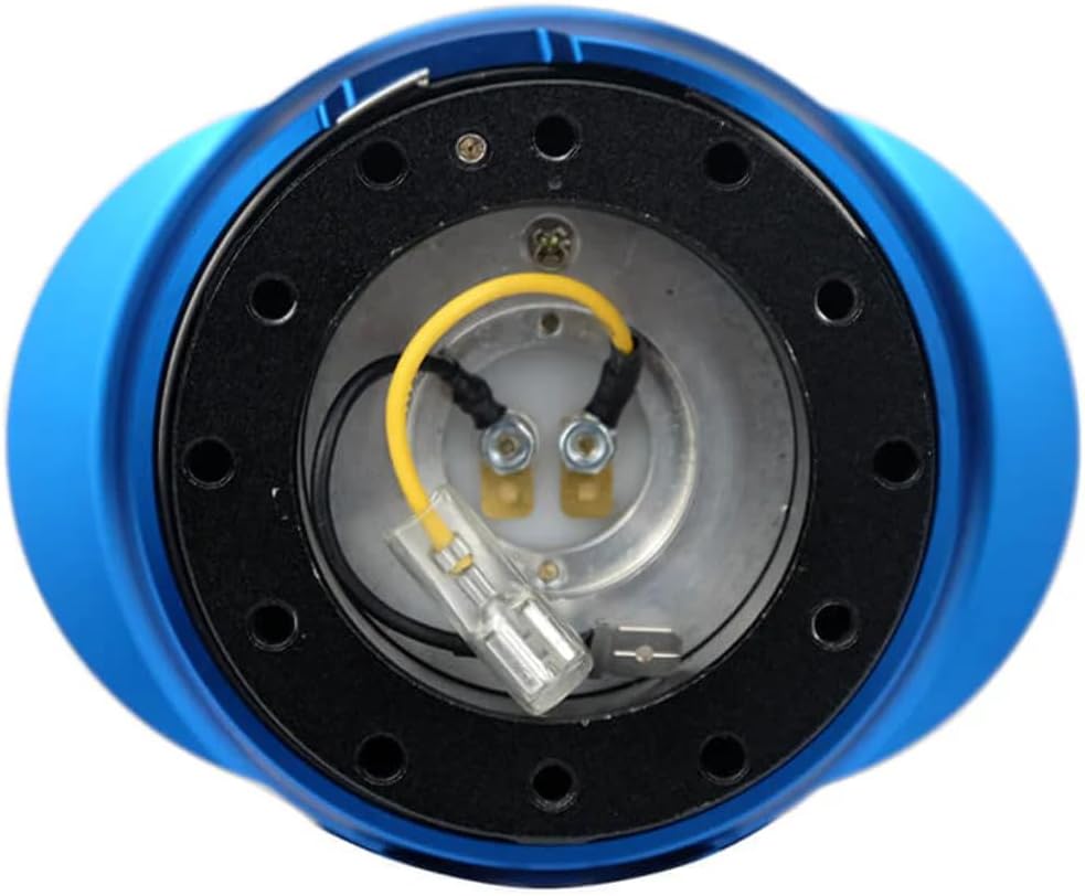 NRG Innovations NRG-SRK-220BK-BL GEN 2.2 Steering Wheel Quick Release Adapter, 6-Hole & 6x70 and 6x74mm Bolt Patterns Black Body/Shinny Blue Oval Ring