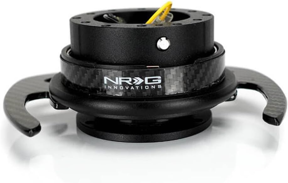 NRG Innovations SRK-700CF-1 Gen 4.0 Carbon Fiber Steering Wheel Quick Release Adapter with Bolts & Allen Key,6 X 70mm / 6 x 74mm Bolt Pattern