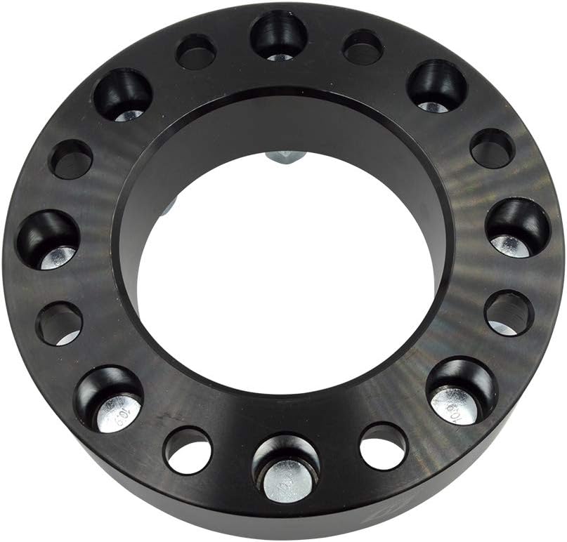 8x180 Wheel Spacers 2 inch Thick with M14x1.5 Studs, 125mm Hub Bore, Wheel Adapters, Pack of 4