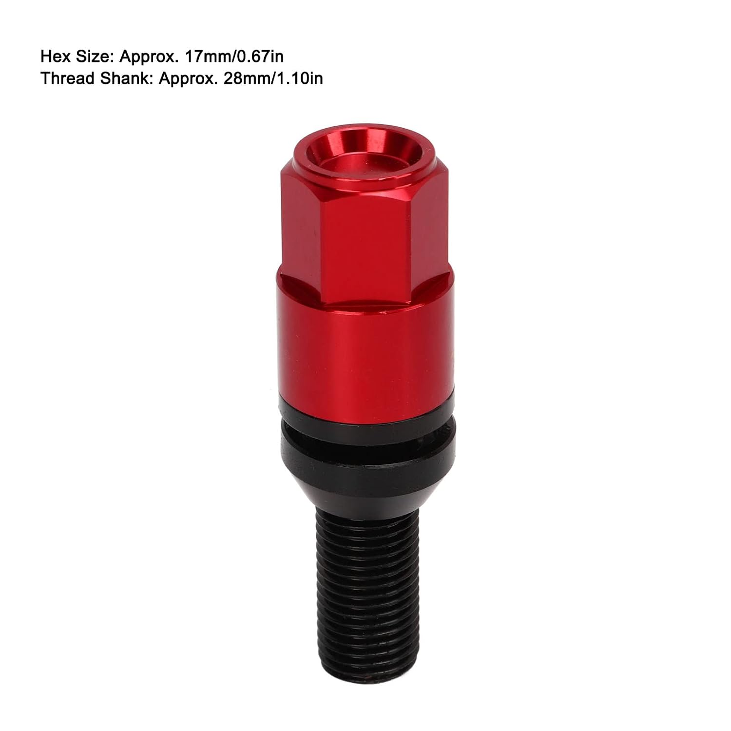 Brilluxa Wheel Bolts, M14x1.5 Lug Bolts Wheel Lug Screws 20PCS Cone Seat Tapered Red, Replacement Fastener Set for Aftermarket Alloy Wheels Car Tire Installation