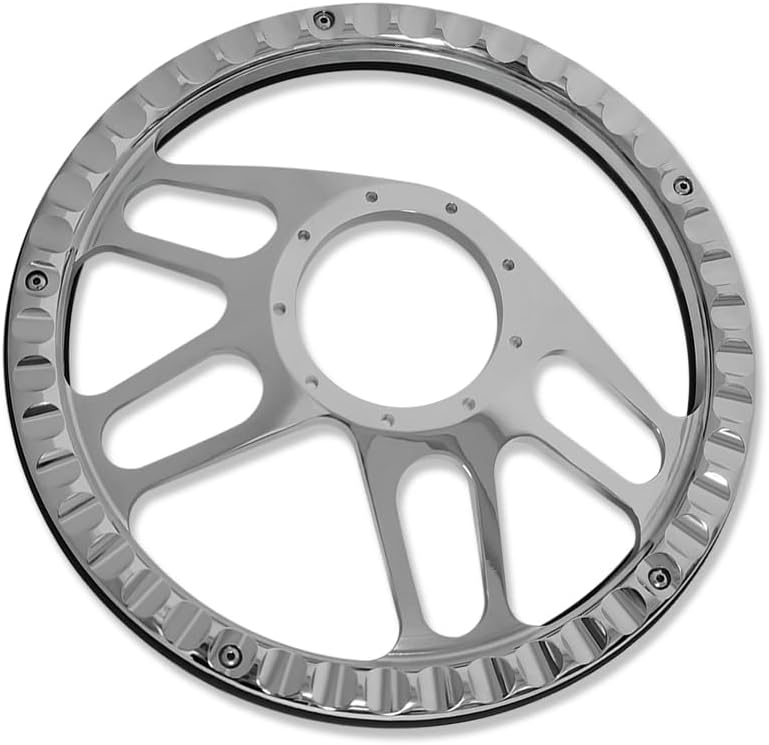Chrome 14' Billet Aluminum 9 Holes Steering Wheel New Age Style with Black Leather Half Wrap & Smooth Horn Button & Adapter