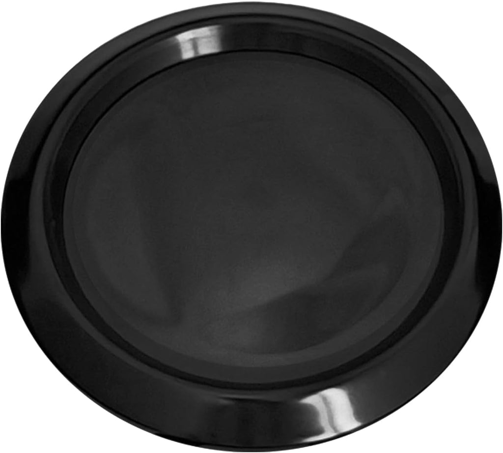 X-AVION 14' 'Radiator Spoke Design' Style Billet Aluminum 9-Bolt Steering Wheel, Black Leather Half Wrap with 9-Bolt Dish Design & Mirror-Polished Black Horn Button, Fits Most 1967-94 GM Cars