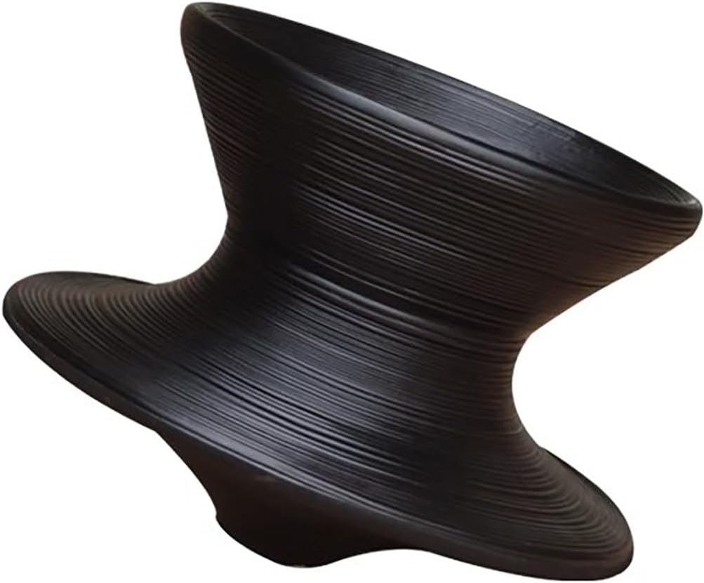 360 Swivel Gyro Spun Chair, Modern Black Fiberglass Indoor/Outdoor Gyro Swivel Chair, Perfect for Sensory Training, Kids & Adults, 220 lbs Capacity