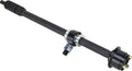 Collapsible Steering Column Adjustable 22.5 to 32 Inches with 3/4-20 Splined Output, Quick Release 3-Bolt Wheel Hub, Universal Heim Support Mount, In a Black Finish