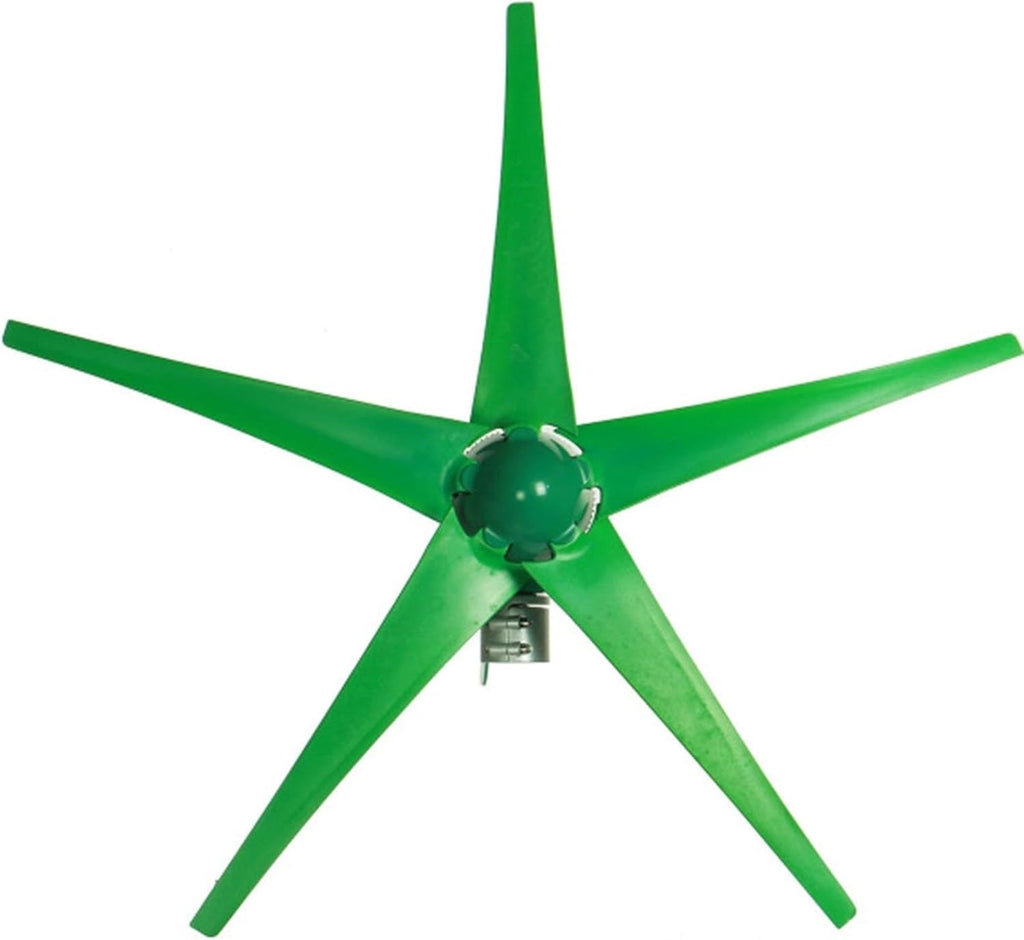 Wind Generator Kit 1000W 12V/24V 3 Phase AC Wind Turbine 5/6 Blade Windmill with MPPT Controller (Color : Green, Size : 12v)