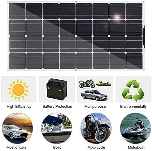 Portable 2000W Solar Panel 18V Monocrystalline High Efficiency, Flexible & Waterproof for Emergency Outdoor Charging, Rechargeable Power Supply